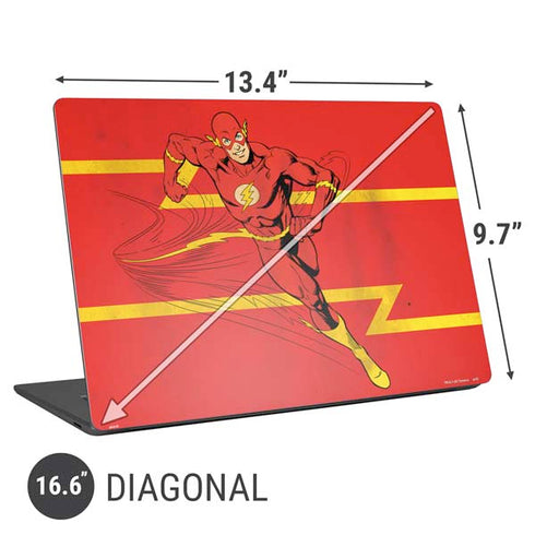 DC Comics The Flash Classic Art Running Pose Universal Laptop 16.6in (13.4 x 9.7in) Skin